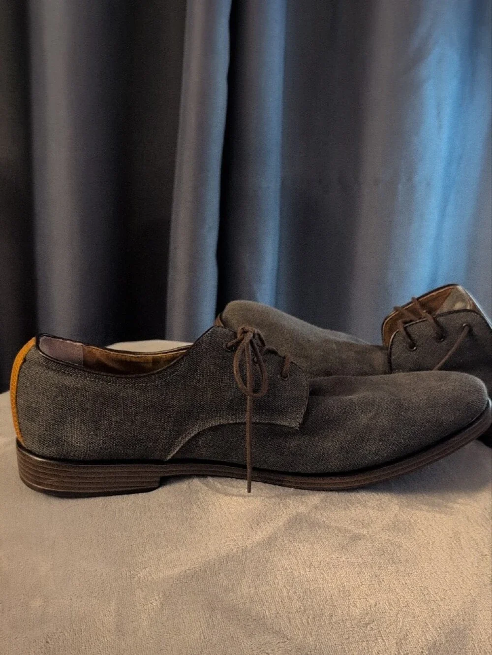 Giorgio Brutini Gray Canvas Derby Shoes